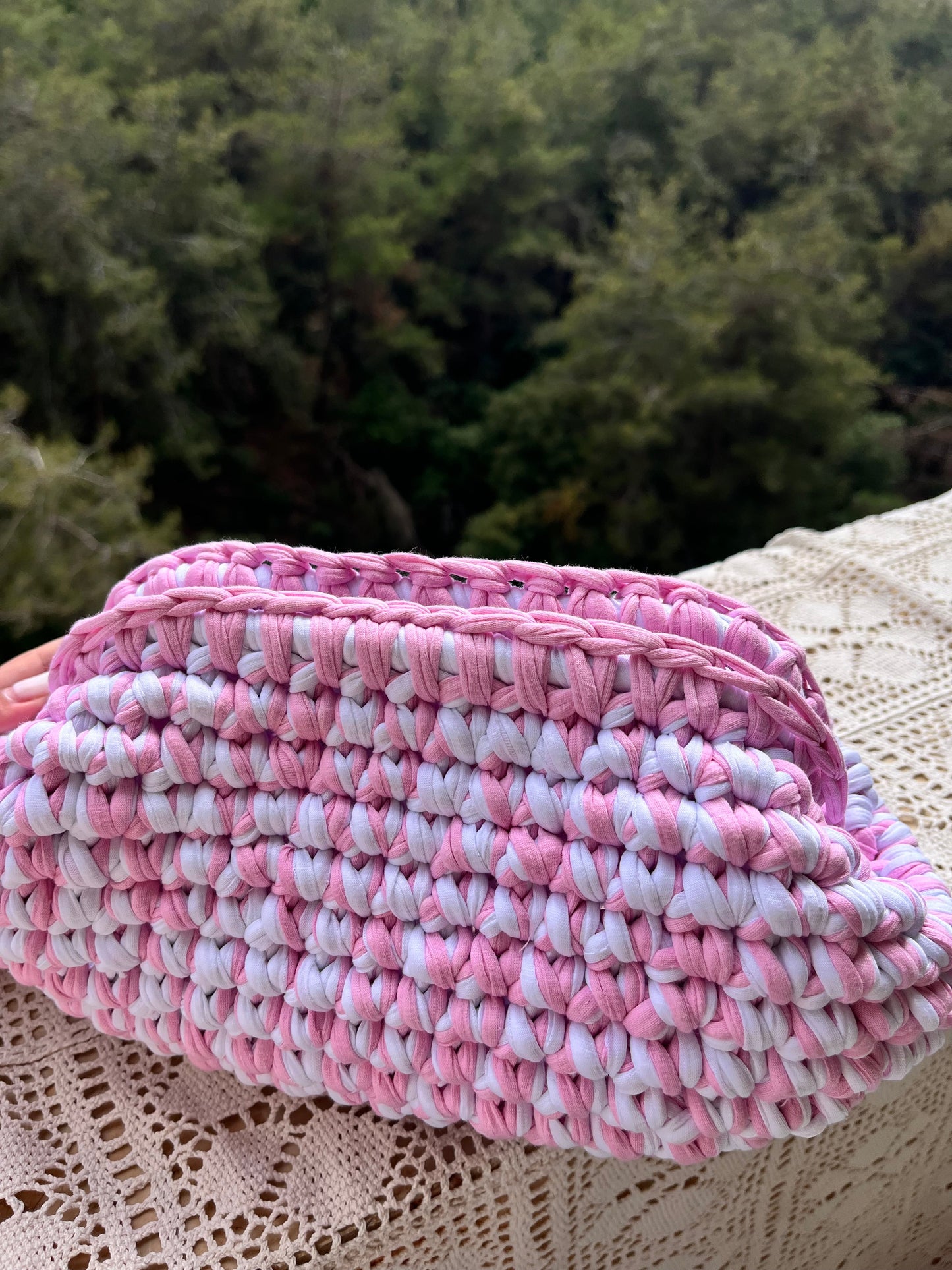 Blush Crochet Bag
