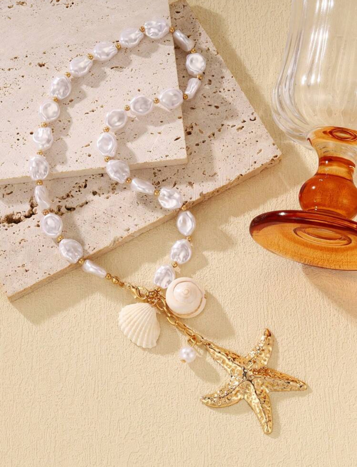 Starfish Pearls Necklace