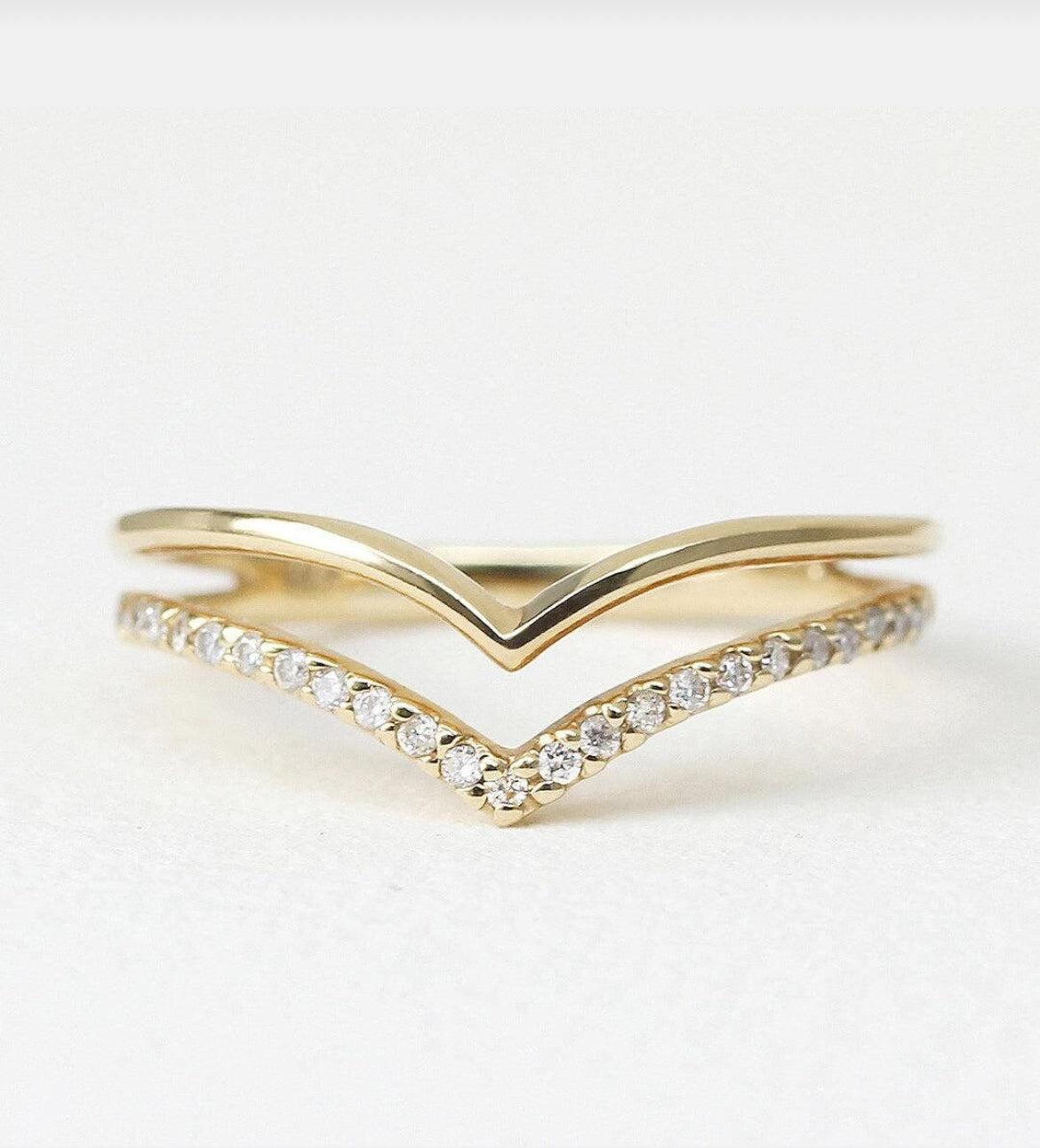 Layered V Band Ring