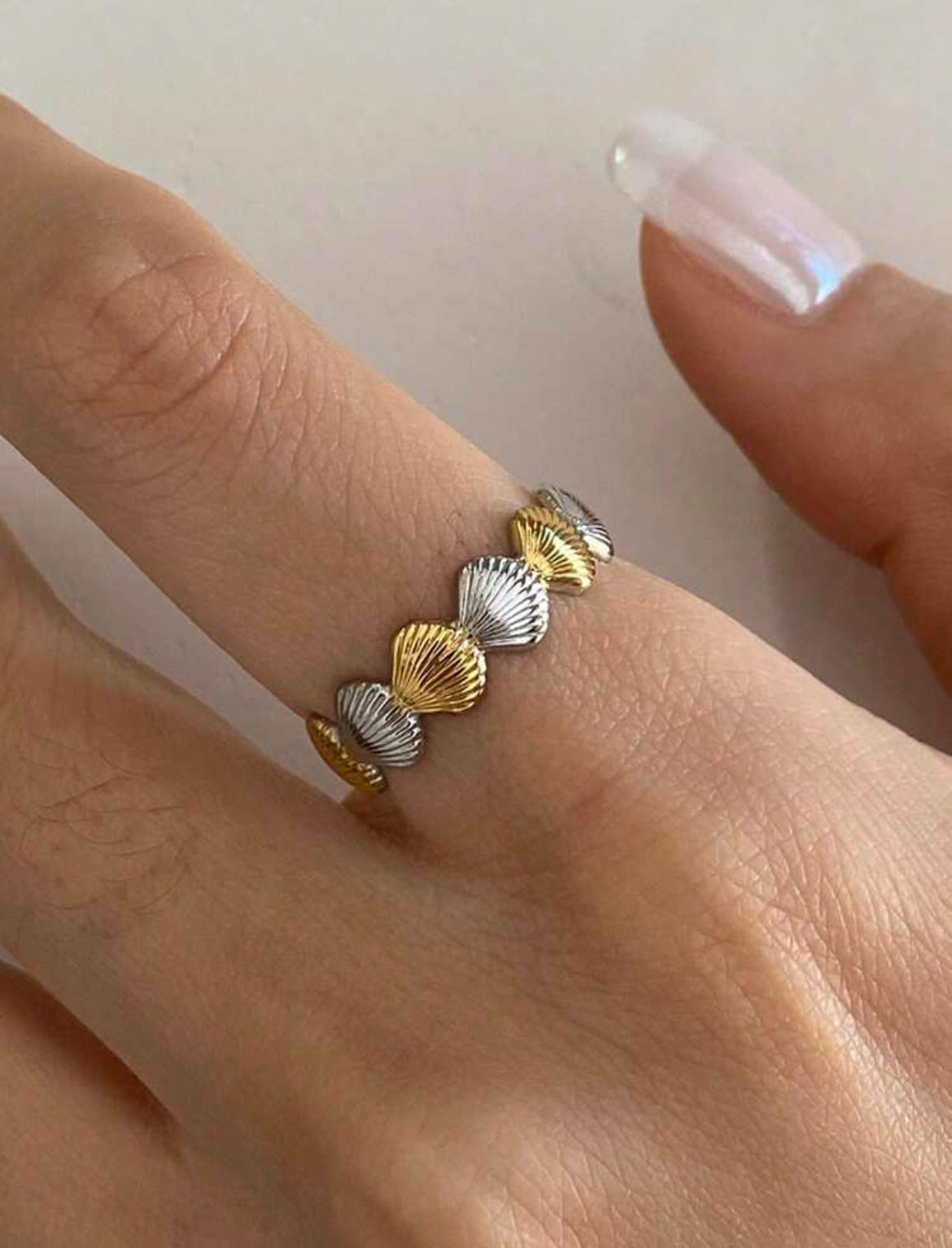 Gold & Silver Shells Ring