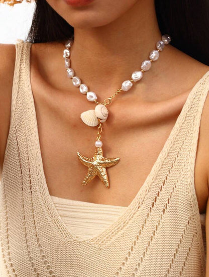 Starfish Pearls Necklace