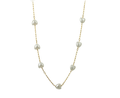 Hearts Pearl Necklace