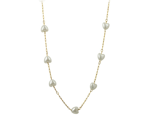 Hearts Pearl Necklace