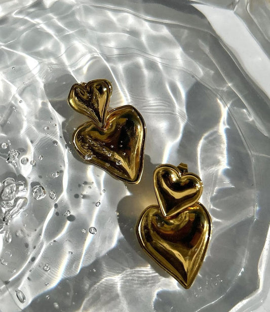 Heart Drop Earrings